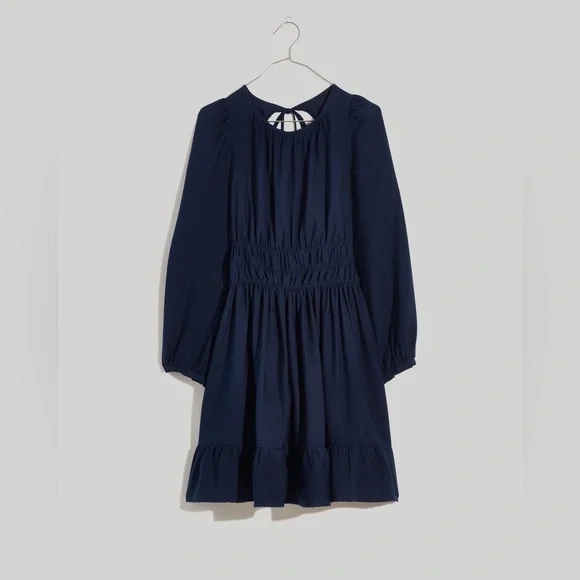 Madewell Sophia Open-Back Mini Dress, Deep Indigo | Sz 1X - Picture 3 of 4